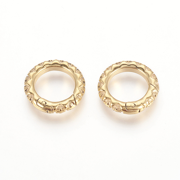 

PandaHall 304 Stainless Steel Spring Gate Rings, O Rings, Ion Plating (IP), Golden, 18x3.5mm, Inner Diameter: 12mm 304 Stainless Steel