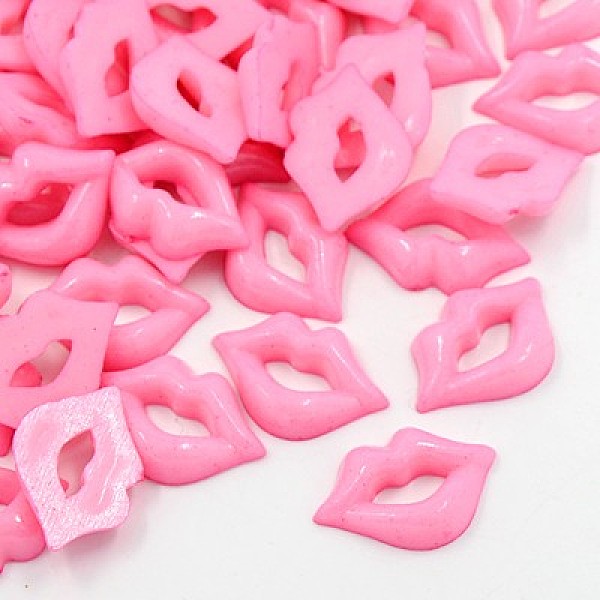 

PandaHall Acrylic Lip Shaped Cabochons, for Valentine's Day, Pink, 18x13x3.5mm Acrylic Lip Pink