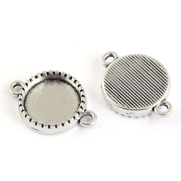 

PandaHall Tibetan Style Alloy Link Cabochon Settings, Flat Round, Cadmium Free & Lead Free, Antique Silver, Tray: 12mm, 21x15x4mm, Hole: 2mm...