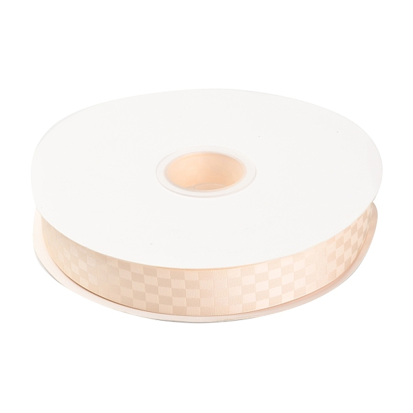 

PandaHall Polyester Ribbons, Grid Pattern, for DIY Gift Packing, Linen, 1 inch(26mm), about 100 yard/roll(91.44m/roll) Polyester Brown