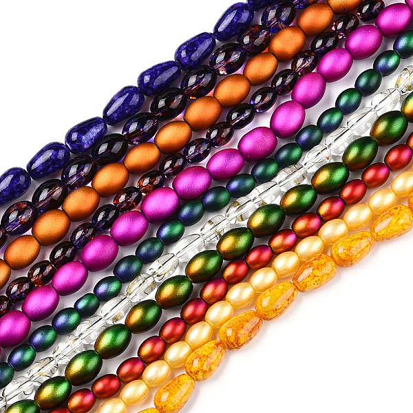 

PandaHall Glass Beads Strands, Mixed Style, Teardrop/Oval, Mixed Size, Mixed Color, 8.5~13x6.5~8.5mm, Hole: 1.4~1.5mm, about 63~86pcs/strand..., Multicolor