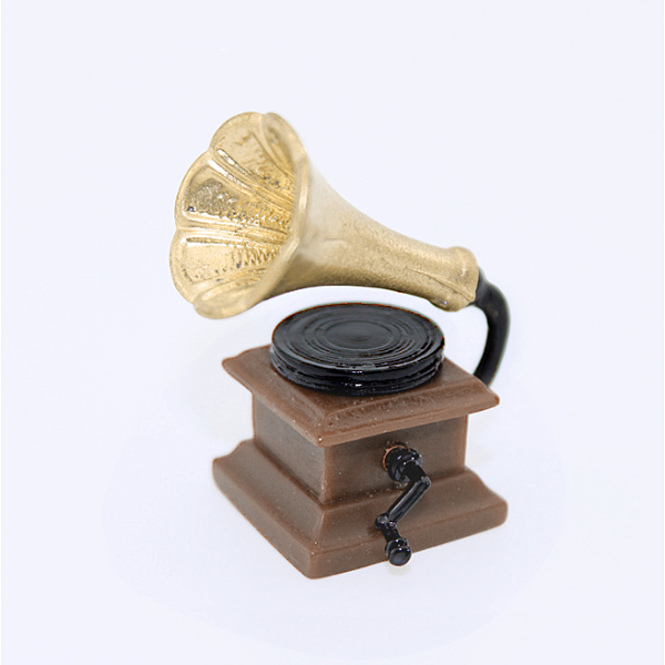 

PandaHall Miniature Resin Phonograph, for Dollhouse Accessories Pretending Prop Decorations, Brown, 31x29.5x53.5mm Resin Musical Instruments...