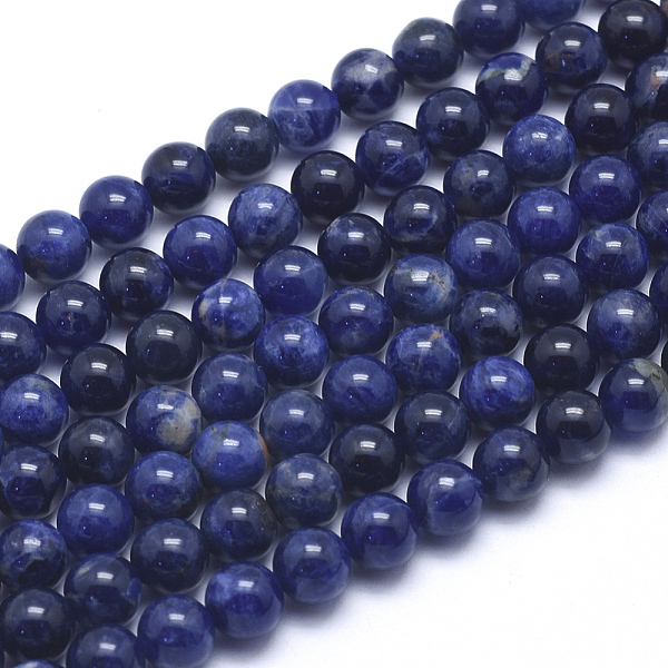 

PandaHall Natural Sodalite Beads Strands, Grade A, Round, 6mm, Hole: 1mm, about 66pcs/strand, 15.5 inch(39.5cm) Sodalite Round