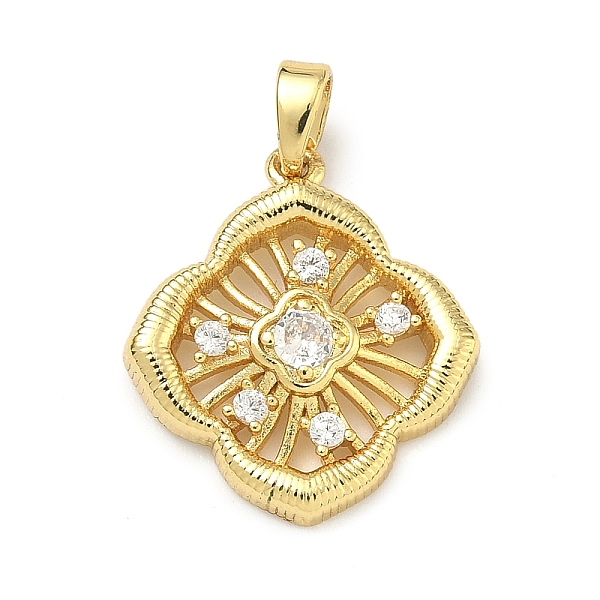 Pendenti in zirconi cubici trasparenti in micro pavè di ottone