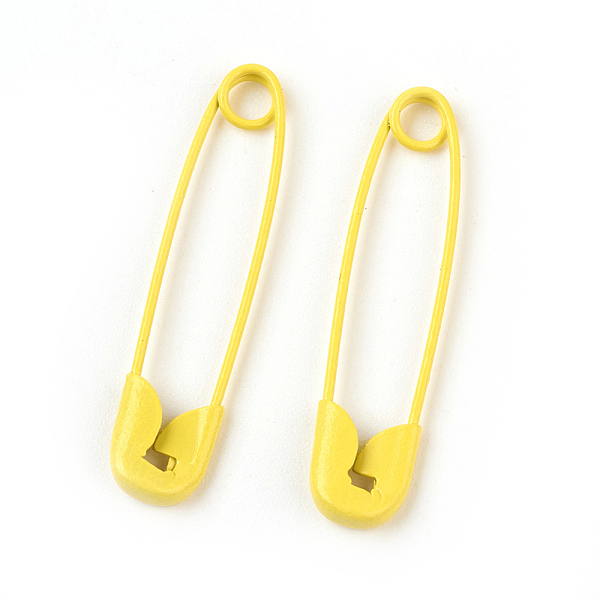 

PandaHall Iron Safety Pins, Yellow, 30x7x2mm, Pin: 0.7mm Iron Yellow