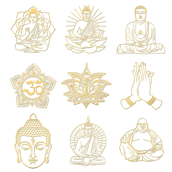 

PandaHall Nickel Decoration Stickers, Metal Resin Filler, Epoxy Resin & UV Resin Craft Filling Material, Buddha, 40x40mm, 9 style, 1pc/style...