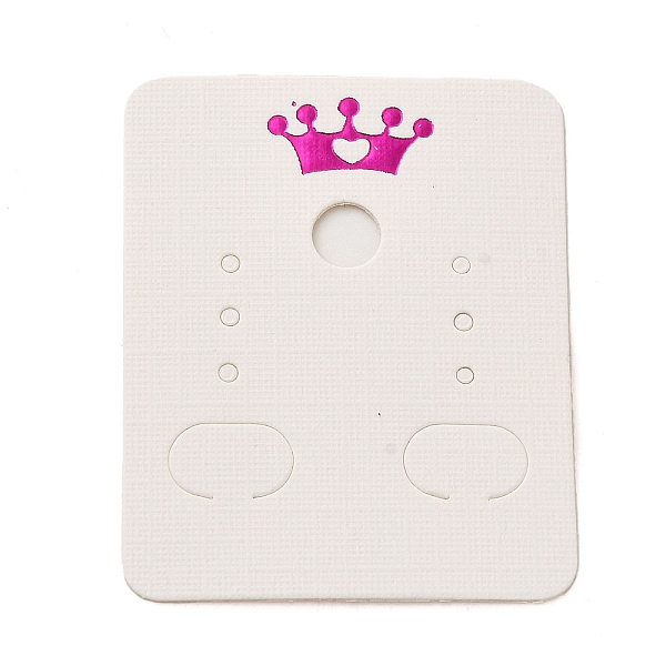 

PandaHall 50Pcs Rectangle Paper Crown Print Earring Display Cards, Jewelry Display Cards for Earring Stud Storage, Camellia, 4.7x3.8x0.05cm..., Pink