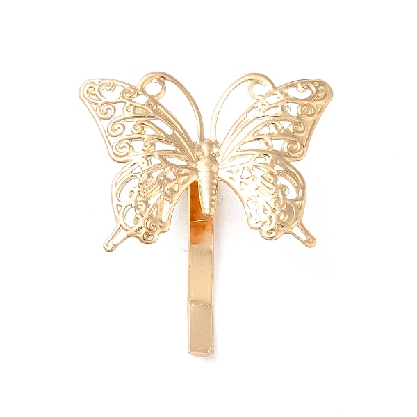 

PandaHall Alloy Hair Findings, Pony Hook, Ponytail Decoration Accessories, Butterfly, Light Gold, 37x35.5x10mm Alloy