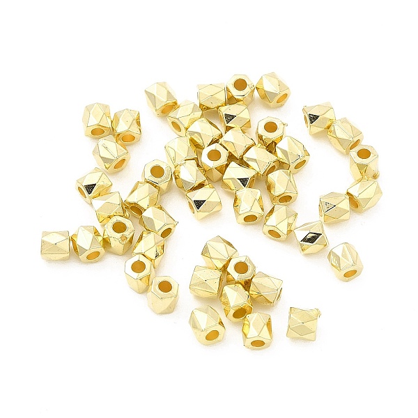 

PandaHall CCB Plastic Beads, Faceted Hexagon Column, Golden, 4x4mm, Hole: 1.8mm Plastic Column