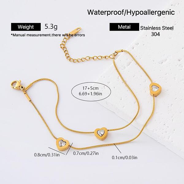 Bracciale da donna a un filo in acciaio inossidabile 304 con maglie a conchiglia bianco naturale.