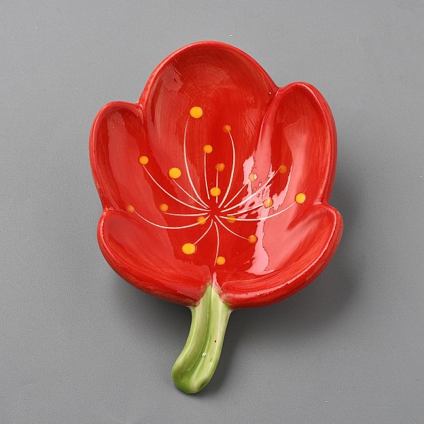 Porte-savon en céramique en forme de fleur