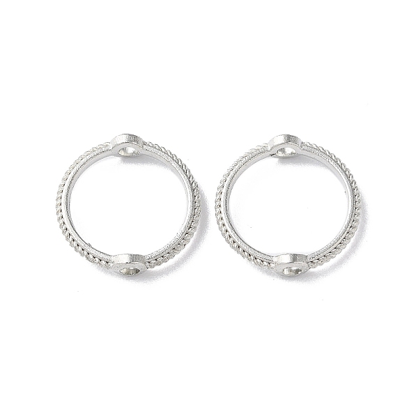 

PandaHall Alloy Bead Frames, Ring, Platinum, 13x3mm, Hole: 1.6mm Alloy Ring