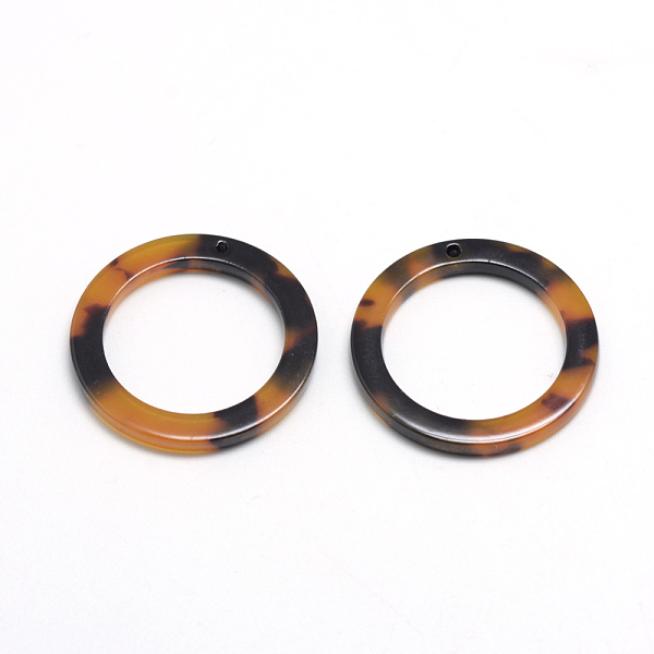 

PandaHall Cellulose Acetate(Resin) Pendants, Ring, Goldenrod, 11.5x11.5x2.5mm, Hole: 1.5mm Cellulose Acetate Ring Gold