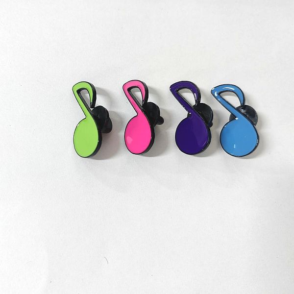 

PandaHall Music Note Enamel Pin, Electrophoresis Black Alloy Badge for Backpack Clothes, Mixed Color, 29.5x14mm Alloy+Enamel Multicolor