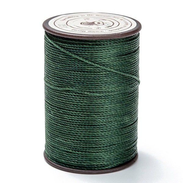 

PandaHall Round Waxed Polyester Thread String, Micro Macrame Cord, Twisted Cord, for Leather Sewing Stitching, Dark Green, 0.65mm, about...