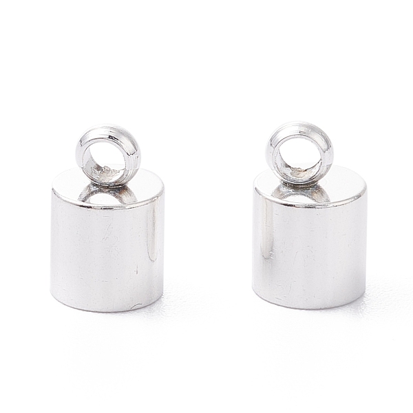 

PandaHall 201 Stainless Steel Cord Ends, End Caps, Column, Silver, 8x5mm, Hole: 2mm, Inner Diameter: 4.5mm 201 Stainless Steel