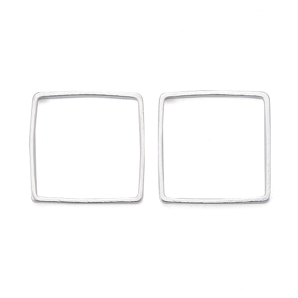 

PandaHall Brass Linking Rings, Long-Lasting Plated, Square, 925 Sterling Silver Plated, 12x12x1mm, Inner Diameter: 11x11mm Brass Square