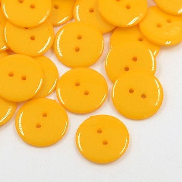

PandaHall Acrylic Sewing Buttons, Plastic Buttons for Costume Design, 2-Hole, Dyed, Flat Round, Gold, 17x2mm, Hole: 1mm Acrylic Flat Round...