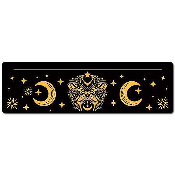 

PandaHall Carved Wooden Tarot Card Stand Holder, Tarot Card Altar Stand, Witch Divination Tools, Rectangle, Butterfly Pattern..., Black