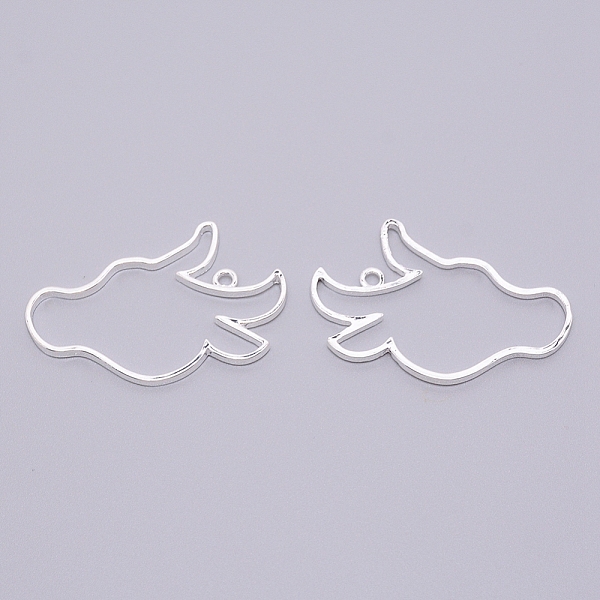 

PandaHall Alloy Open Back Bezel Pendants, For DIY UV Resin, Epoxy Resin, Taurus, Silver, 37x48x2mm, Hole: 3mm Alloy Constellation