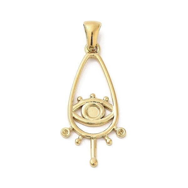 

PandaHall 304 Stainless Steel Pendant Cabochon Settings, Rhinestone Settings, Teardrop with Eye, Golden, Tray: 3mm,Fit for 1mm Rhinestone...