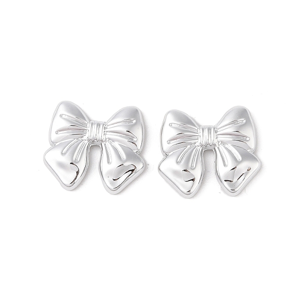

PandaHall CCB Plastic Cabochons, Bowknot, Platinum, 26x29.5x5mm Plastic Bowknot