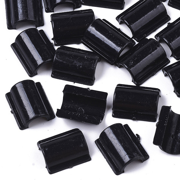 

PandaHall Opaque AS Plastic Base Buckle Hair Findings, for Hair Tie Accessories Making, Black, 13.5x11.5x4.5mm, about 2000pcs/bag Plastic...