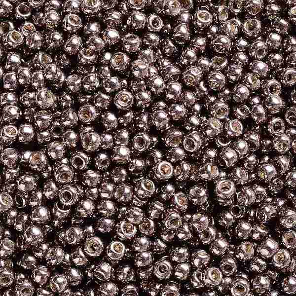 

PandaHall TOHO Round Seed Beads, Japanese Seed Beads, (PF556) PermaFinish Mauve Metallic, 8/0, 3mm, Hole: 1mm, about 222pcs/bottle..., Purple