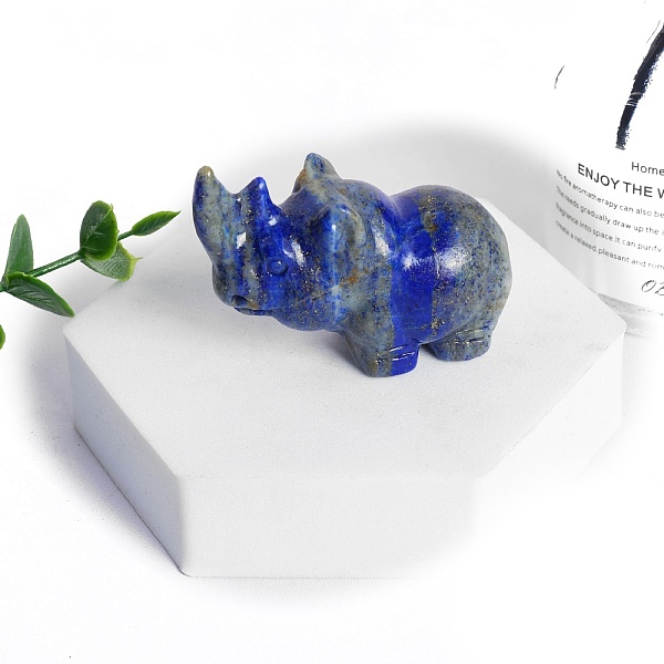 

PandaHall Natural Lapis Lazuli Carved Rhinoceros Statue, Reiki Stone for Home Office Desktop Feng Shui Decorations, 50mm Lapis Lazuli...