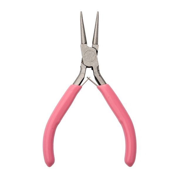 

PandaHall 45# Carbon Steel Round Nose Pliers, Hand Tools, Polishing, Pink, 12x7.6x0.9cm Carbon Steel Pink