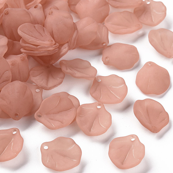 

PandaHall Transparent Frosted Acrylic Pendants, Petaline, Rosy Brown, 16x14.5x3mm, Hole: 1.6mm Acrylic Petaline