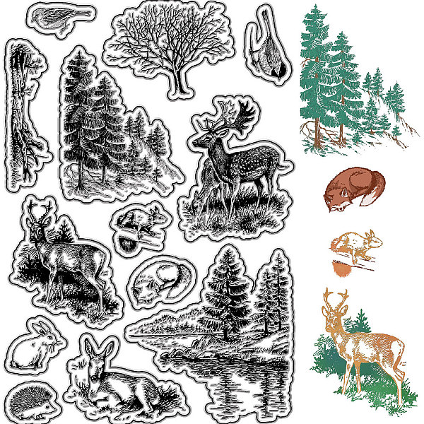 

PandaHall Custom PVC Plastic Clear Stamps, for DIY Scrapbooking, Photo Album Decorative, Cards Making, Stamp Sheets, Film Frame, Tree...
