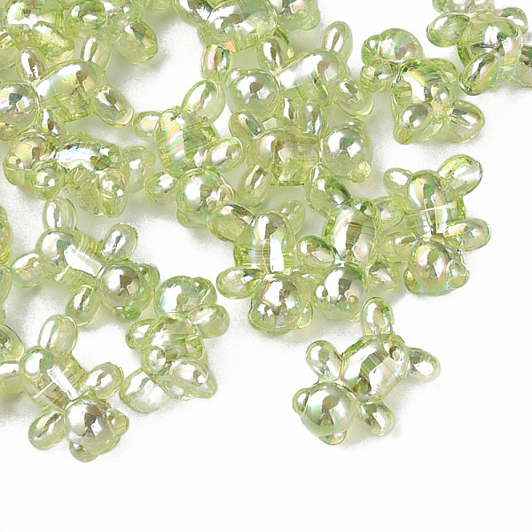 

PandaHall Transparent Acrylic Beads, AB Color Plated, Bear, Light Green, 16x13x8.5mm, Hole: 2mm, about 700pcs/500g Acrylic Bear
