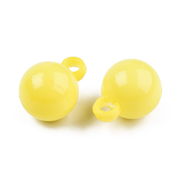 

PandaHall Opaque Acrylic Round Pendants, Yellow, 21x16mm, Hole: 4mm, about 2150pcs/5000g Acrylic Round Yellow