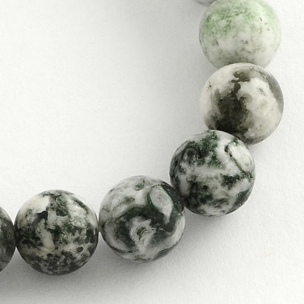 

PandaHall Natural Tree Agate Round Gemstone Beads Strands, 10.5mm, Hole: 1.2mm, about 36pcs/strand, 15.7 inch Tree Agate Round