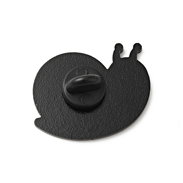 

PandaHall Colorful Enamel Pin, Electrophoresis Black Plated Alloy Badge for Backpack Clothes, Snail Pattern, 25x30x1.5mm Alloy+Enamel Snail