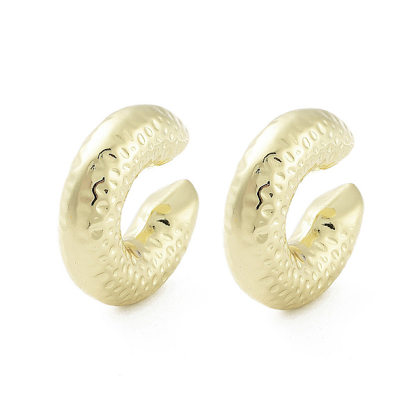 

PandaHall Donut Brass Cuff Earrings, Long-Lasting Plated, Cadmium Free & Lead Free, Real 18K Gold Plated, 25x7.5mm Brass Donut