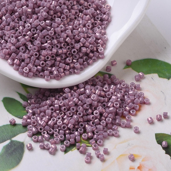 

PandaHall MIYUKI Delica Beads Small, Cylinder, Japanese Seed Beads, 15/0, (DBS0253) Opaque Dark Orchid Luster, 1.1x1.3mm, Hole: 0.7mm, about..., Purple