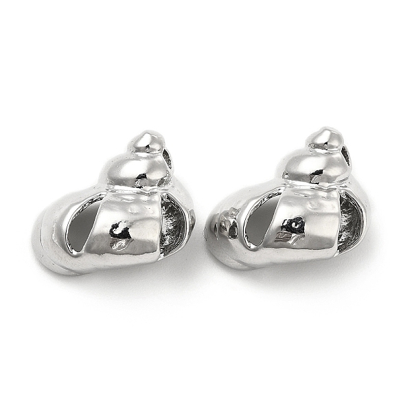 

PandaHall Brass Pendants, Conch Charm, Real Platinum Plated, 18.5x13.5x13mm, Hole: 1.4mm Brass Shell Shape