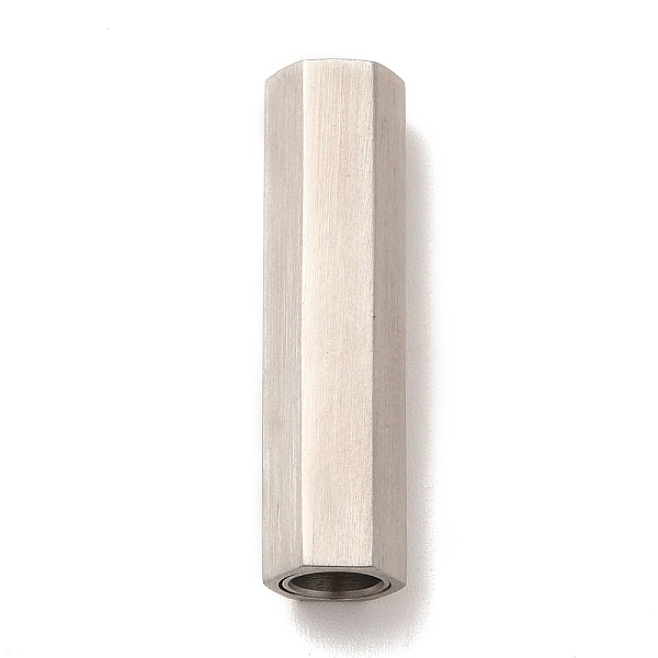 

PandaHall 304 Stainless Steel Matte Magnetic Clasps, Hexagon Tube, Stainless Steel Color, 25x6.5mm, Hole: 4mm 304 Stainless Steel Tube