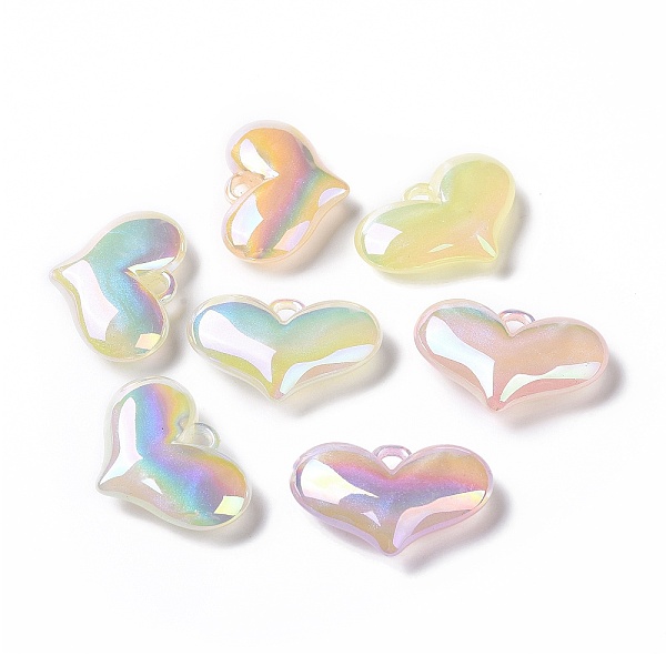 

PandaHall UV Plating Acrylic Pendants, Luminous Style, Glow In The Dark, Heart Charms, Mixed Color, 26x38x9.5mm, Hole: 4x4mm Acrylic Heart..., Multicolor