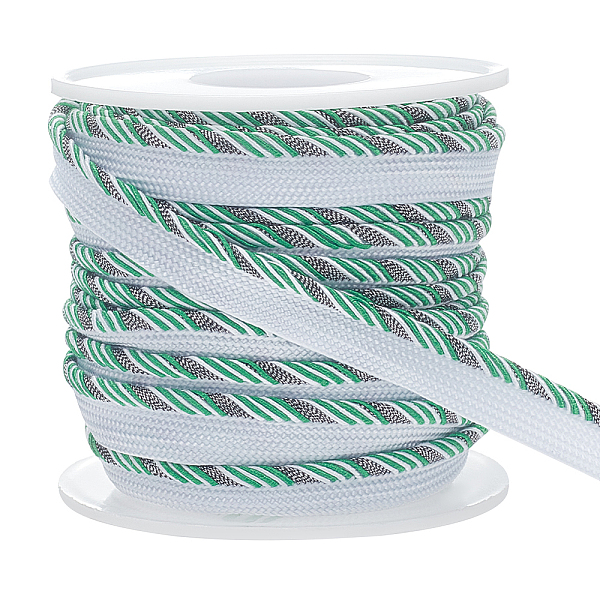 

PandaHall BENECREAT 10 Yards Polyester Twisted Lip Cord Trim, Twisted Cord Trim Ribbon, Piping Trim for Home Decor, Upholstery and Clothing..., Green