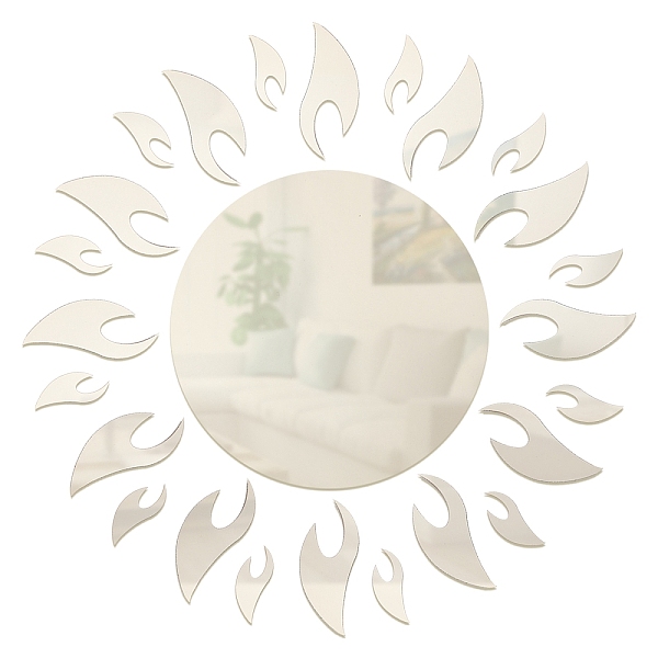 

PandaHall Acrylic Self Adhesive Furniture Films, For Mirror Wall Stickers Decorative, Flower, Gold, 78~94x34~40x155x1mm Acrylic Flower Gold
