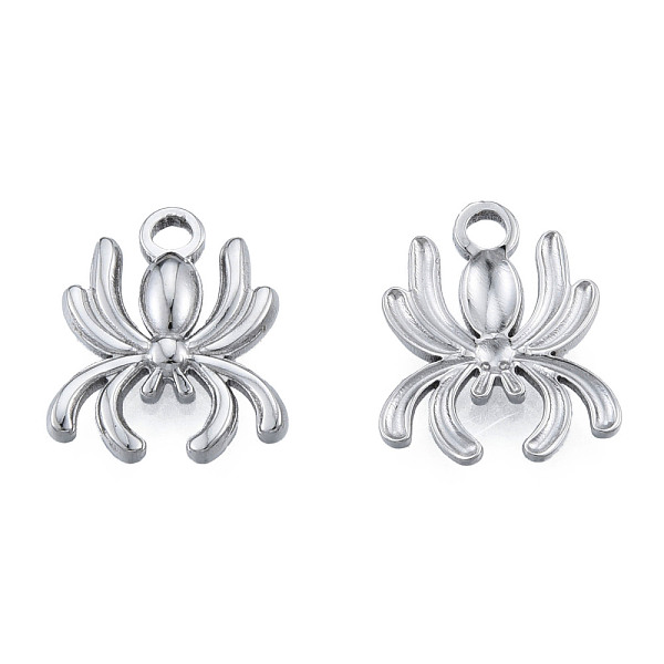 

PandaHall 201 Stainless Steel Charms, Spider, Stainless Steel Color, 15x13x2mm, Hole: 2mm 201 Stainless Steel Spider