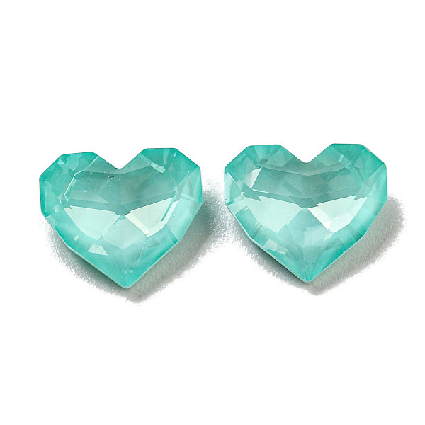 

PandaHall Glass Rhinestone Cabochons, Point Back & Back Plated, Faceted, Heart, Light Azore, 8.5x10x4mm Glass Rhinestone Heart Blue