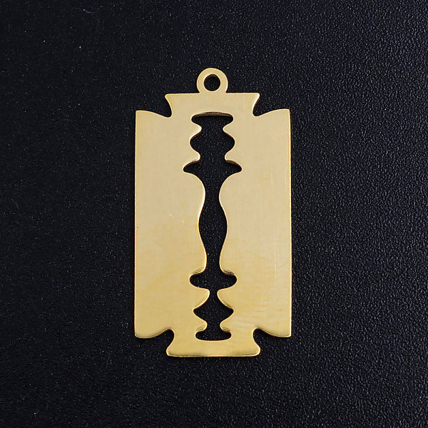 

PandaHall 201 Stainless Steel Pendants, Blade Shape, Golden, 26x14x1mm, Hole: 1.5mm 201 Stainless Steel Tool
