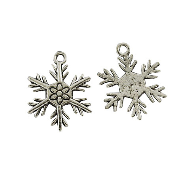 

PandaHall Tibetan Style Alloy Pendants, Cadmium Free & Lead Free, Snowflake, for Christmas, Antique Silver, 26x19x2mm, Hole: 2mm Alloy...