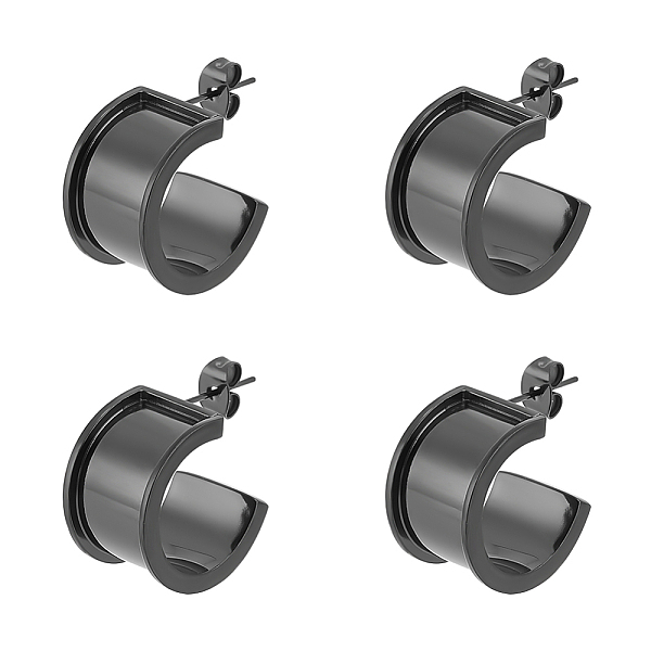 

PandaHall Unicraftale 2 Pairs Stainless Steel Round Stud Earring Finding, Blank Grooved Earring Settings for Inlay Earring Making...