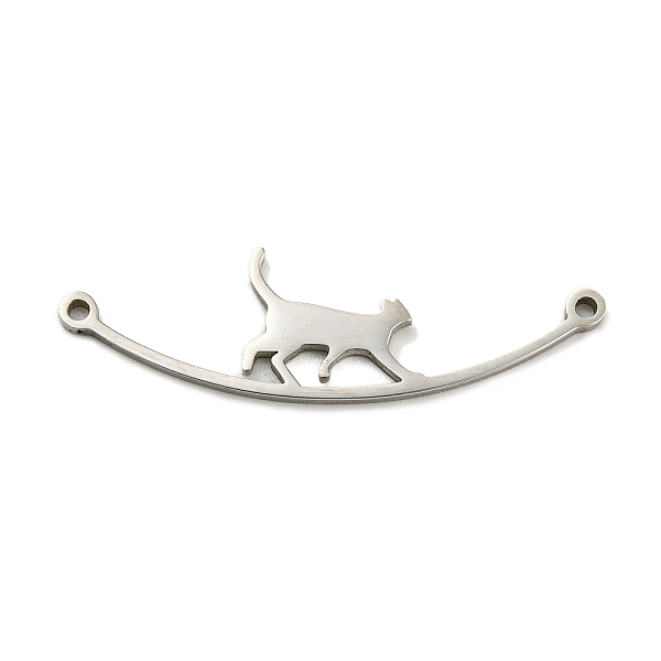 

PandaHall 304 Stainless Steel Connector Charms, Walking Cat Links, Stainless Steel Color, 9x30.5x1mm, Hole: 1mm 304 Stainless Steel Cat...