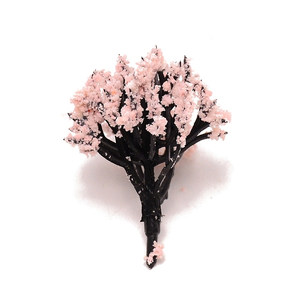 

PandaHall Plastic Model Ornament, Tree, for Desk Home Decoration, Pink, 40~42x30~37mm Plastic Tree Pink